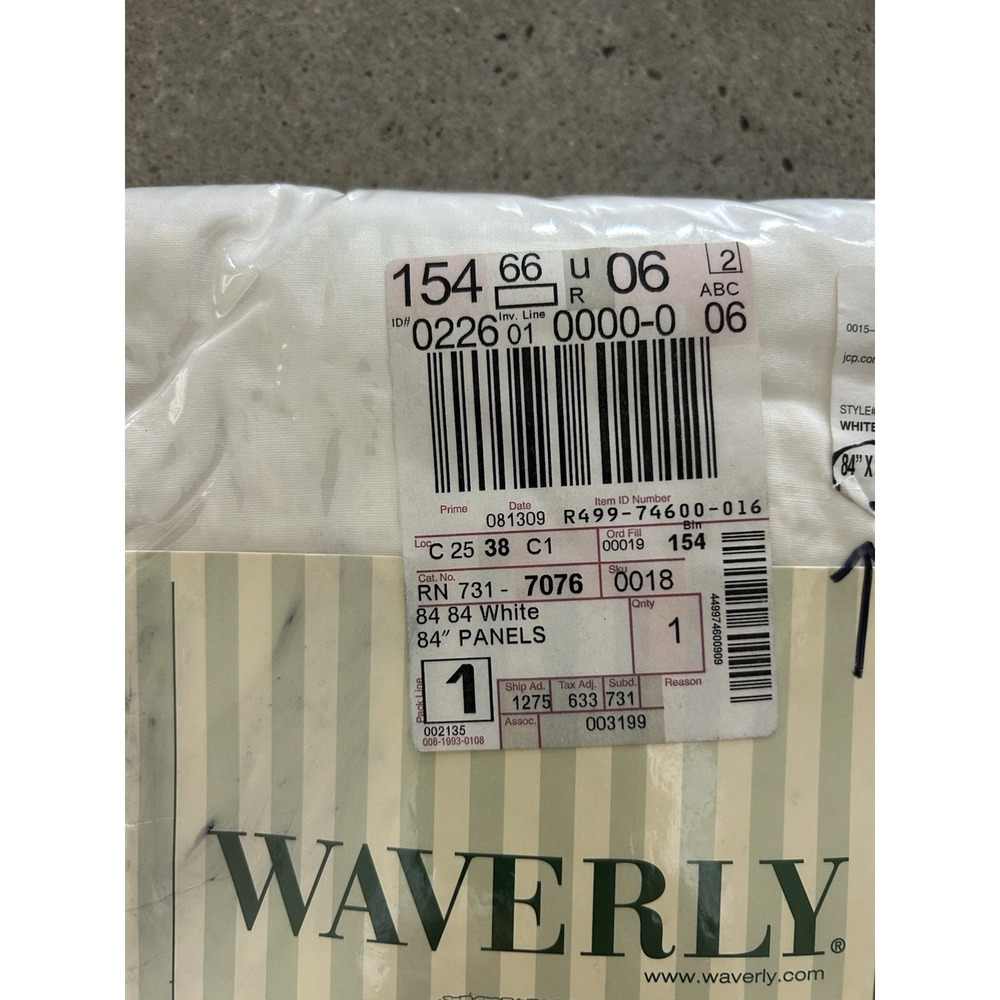 Waverly Ruffled Original Priscilla Curtains Ruffle White Eyelet 84" X 84" Pair - Picture 3 of 6